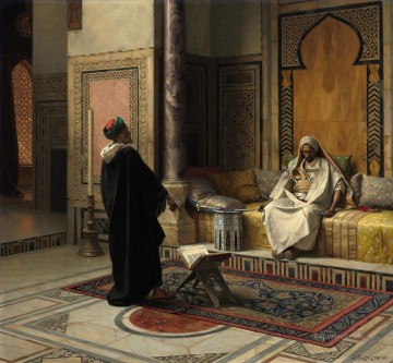 Árabe Painting - Consejos aprendidos Ludwig Deutsch Orientalismo árabe